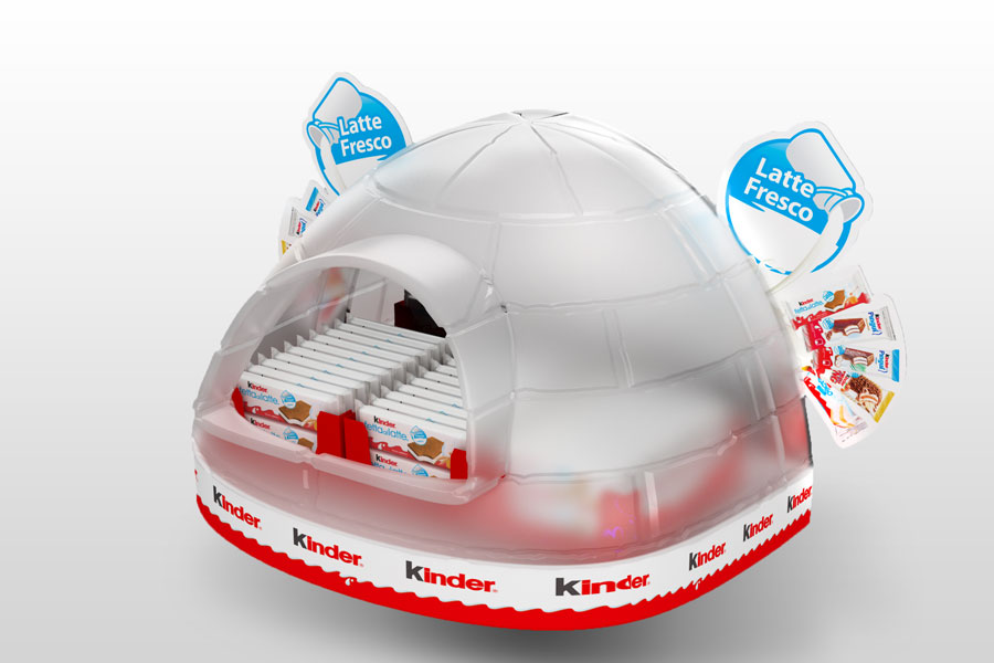 kinder igloo - expo refrigerato avancassa per semifreddi Kinder